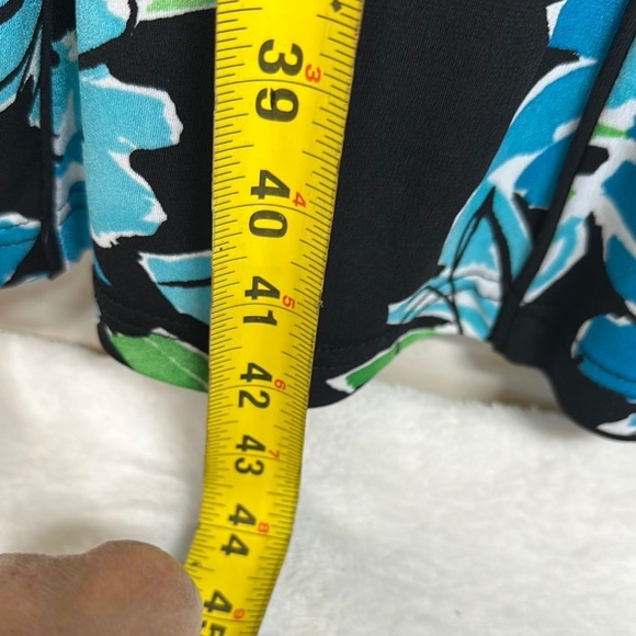 R&K Black and Blue Floral Midi Dress - Picture 6 of 8